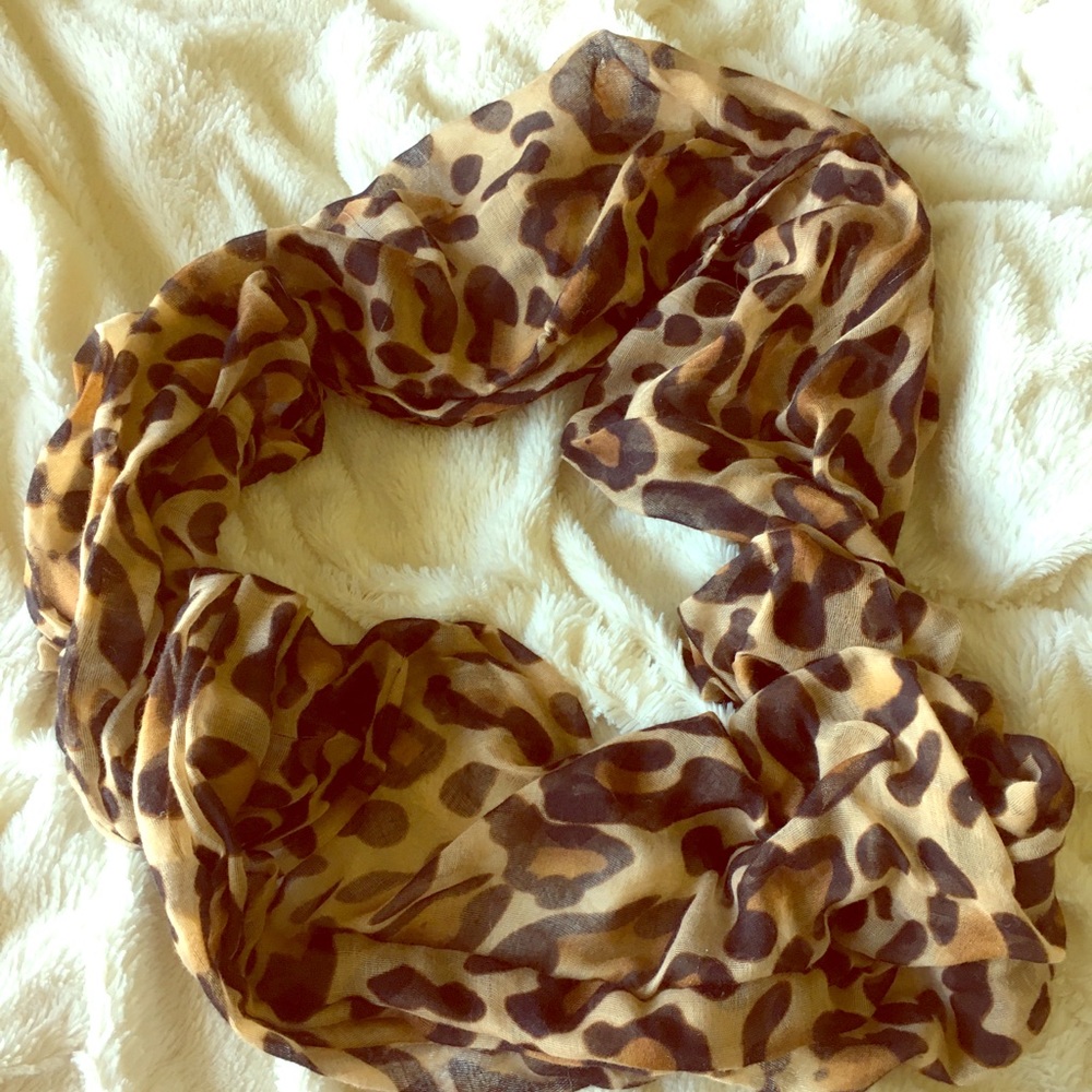 Ocelot Print infinity scarf